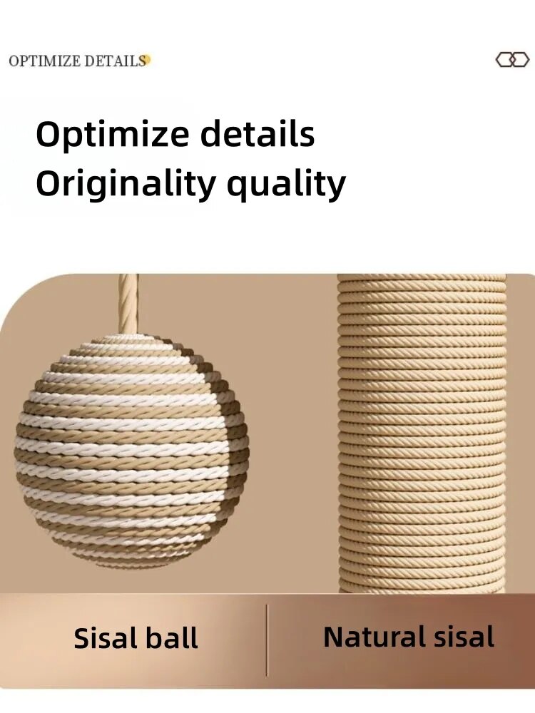 Juguete para gatos, plataforma giratoria de madera maciza para gatos, divertidas bolas de palo para gatos, tabla de rascado de Sisal duradera, suministros para gatos, columna de agarre para gatos