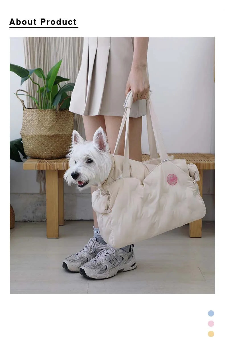 Winter Pet Bag Cat Carrier Travel Portable Warm Puppy Shoulder Bags Dog Kitten Pet Items Down Backpack For Small Dog