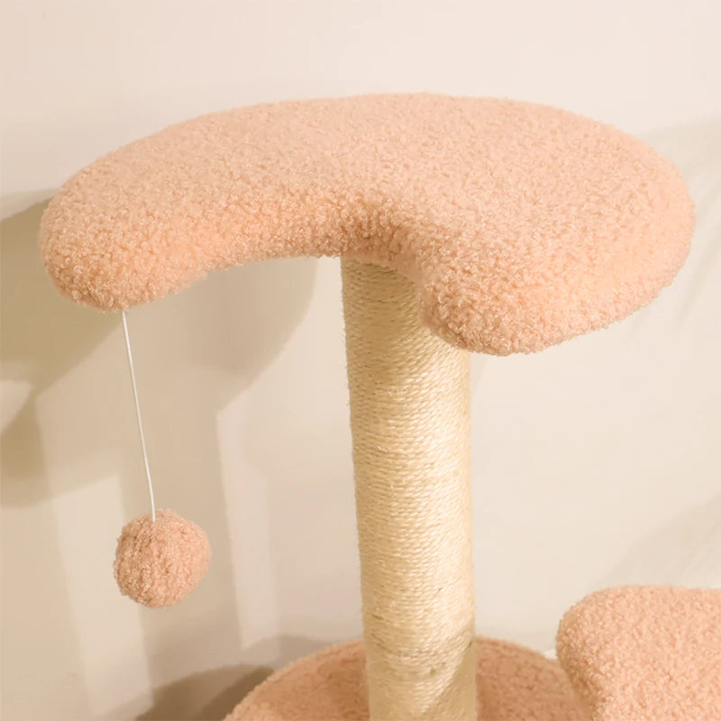 Unique Star and moon design pet furniture high density sisal post scratcher cat climbing sturdy cat tree house