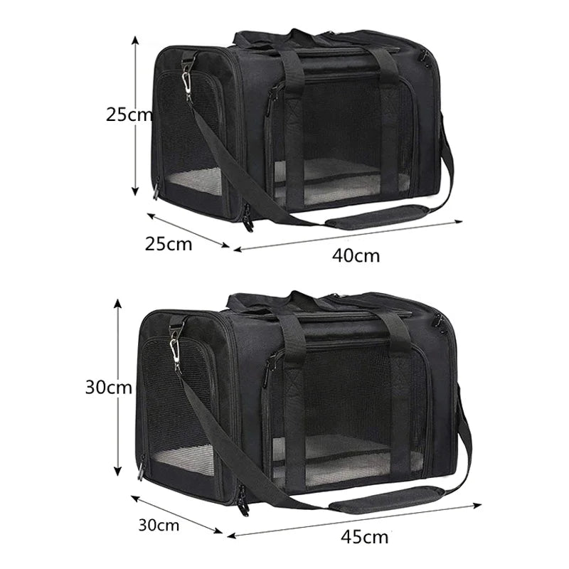 Portable Pet Dog Carrier Bag Foldable Dog Backpack Breathable Travel Airline Approved Transport Bag for Small Dogs Cats