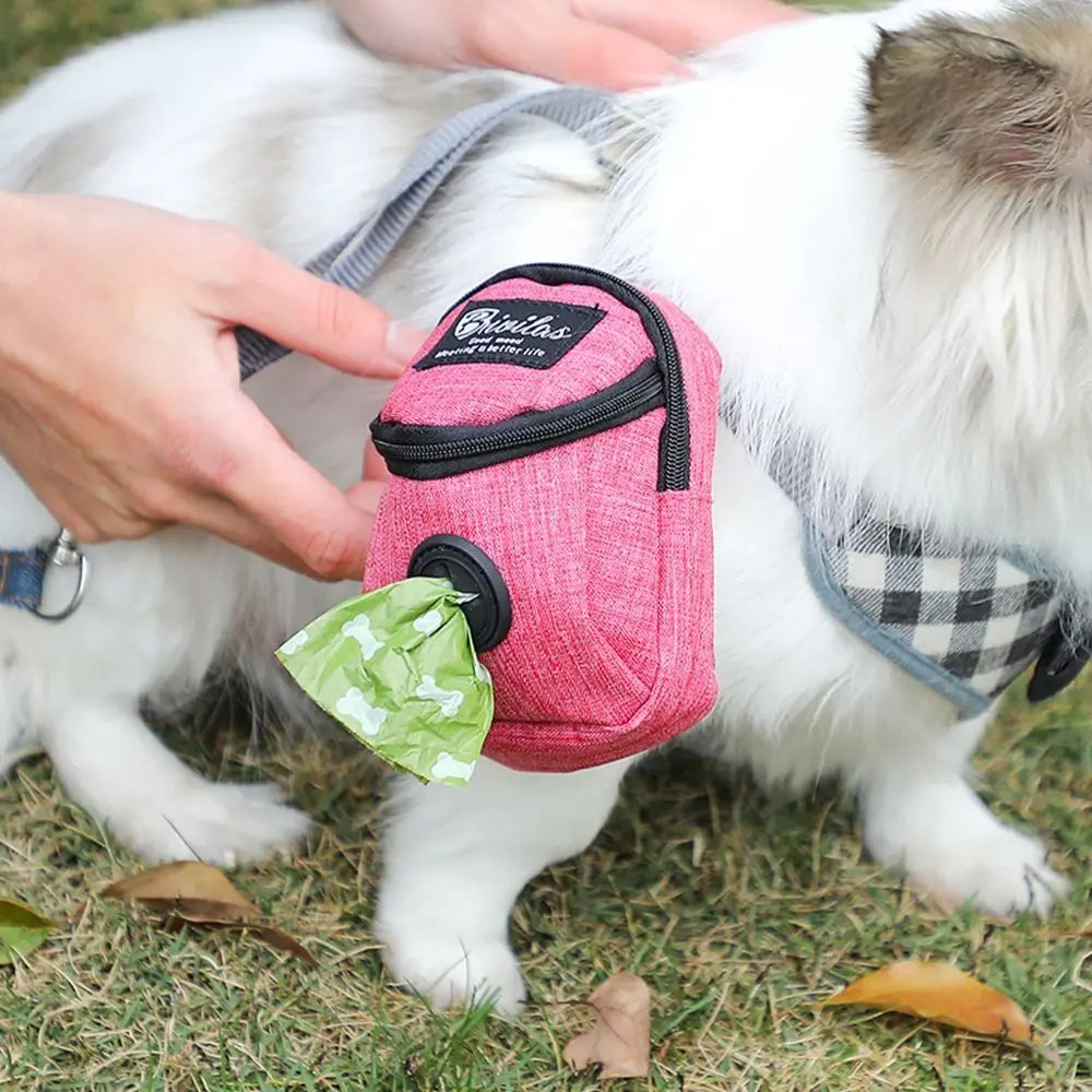 Bolsa portátil para entrenamiento de perros, bolsa para golosinas para perros al aire libre, snack para cachorros, recompensa en la cintura, dispensador de excrementos para perros, accesorios para mascotas