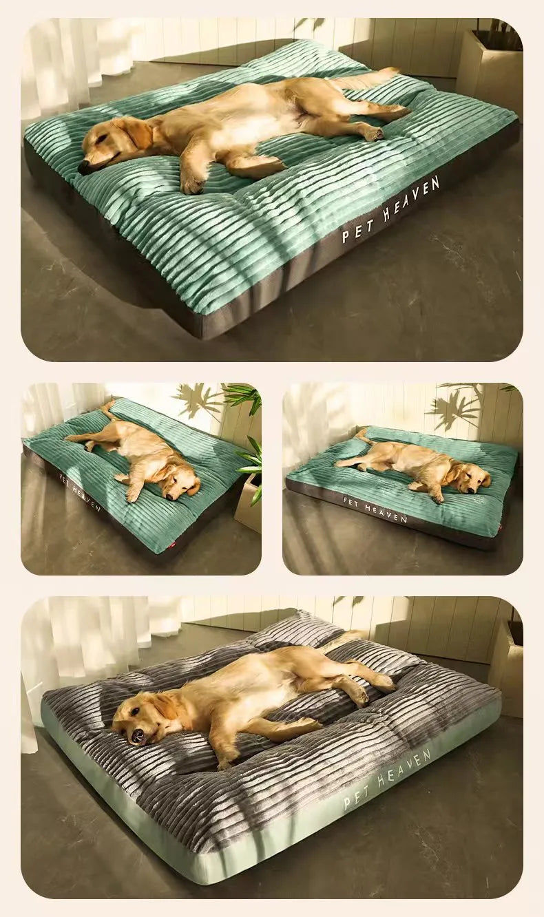 Cama para perro, perrera lavable, sofá grande para mascotas en las cuatro estaciones, cojín grueso de pana para dormir profundo, alfombrilla para cachorros para perros pequeños a grandes