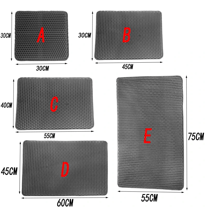 Estera para residuos de gatos, inodoro para mascotas de doble capa, impermeable, caja de arena para mascotas, estera antideslizante, arena, estera lavable para gatos, almohadilla de limpieza, suministros para limpieza de mascotas