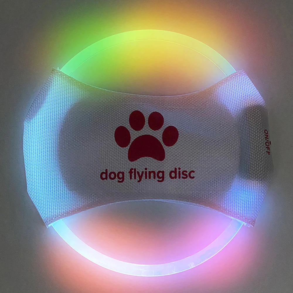 Discos voladores para perros, 3 modos de luz LED brillante, juguetes interactivos de entrenamiento, discos voladores, juguetes para perros, accesorios para perros