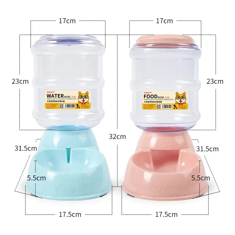 Mangeoires automatiques pour chiens bouteille d'eau en plastique bol pour chat alimentation et boisson distributeur d'eau pour chien bol d'alimentation pour animaux de compagnie fournitures pour animaux de compagnie