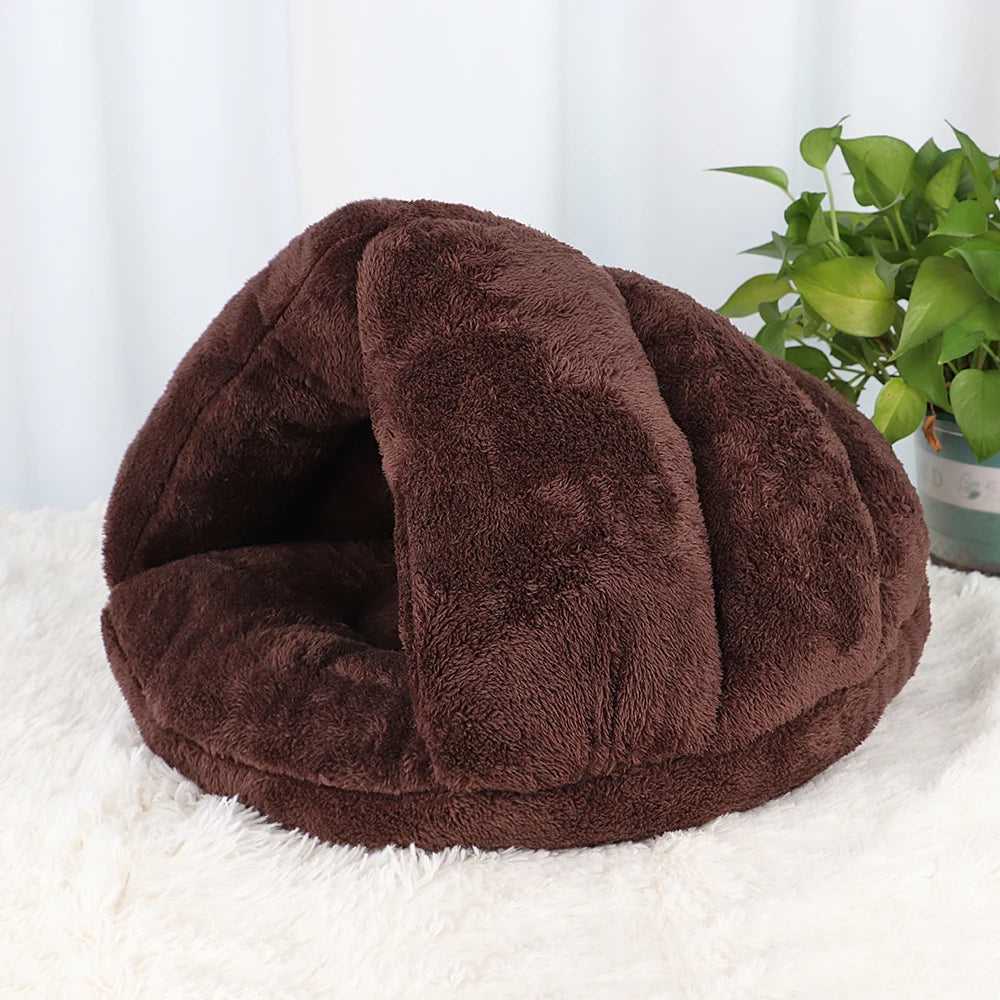 Soft Cat Bed Winter Warm Plush Pet Puupy Kitten Nest Kennel Deep Sleep Cats Cave House For Cats Small Dogs Products