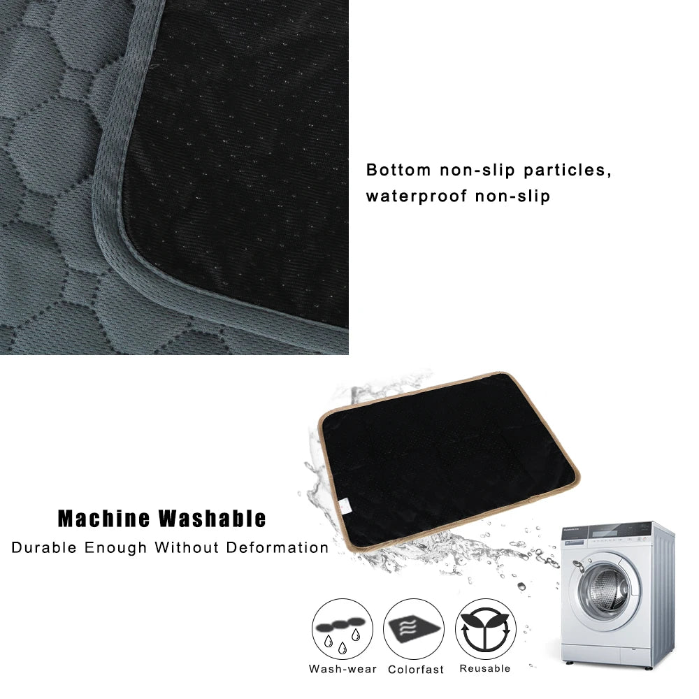 Accesorios para mascotas, almohadilla de entrenamiento reutilizable lavable, absorbente de orina, impermeable, alfombrilla para pañales, funda para asiento de coche