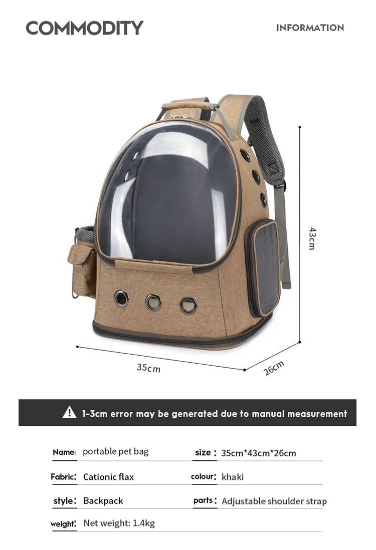 Airline Approved 240 Transparent Portable Durable Soft Sided Space Carriers Pet Carrier For Cats Dogs Bag Cat Carry Bag