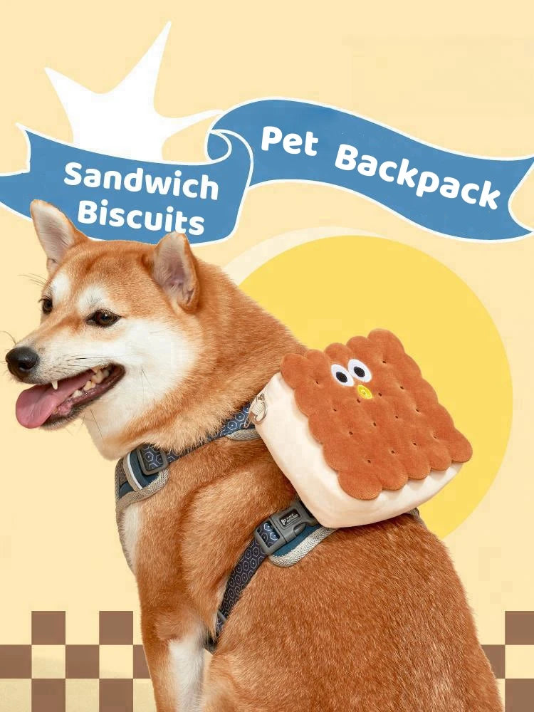 Cuerda de tracción para mascotas tipo galleta tipo sándwich para perros pequeños y medianos, accesorios para salir a la moda