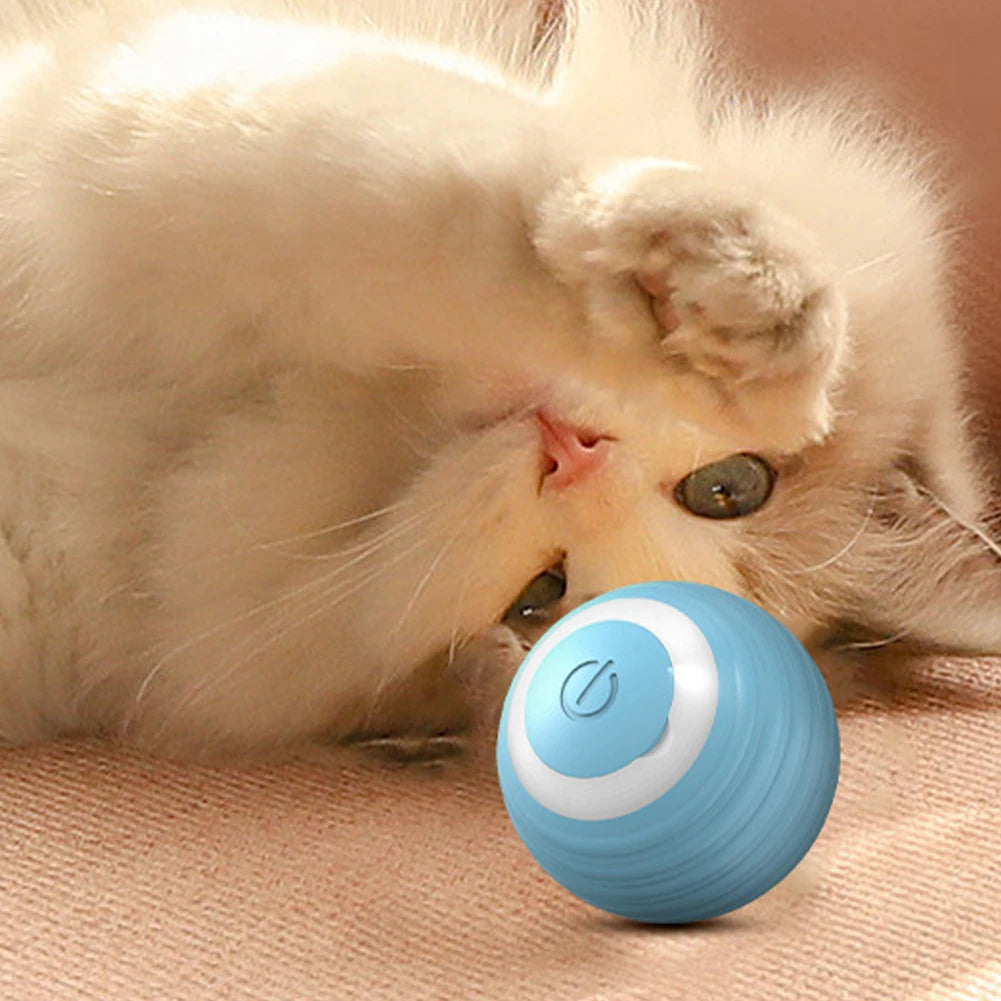 Electric Cat Ball Toys Smart Automatic Rolling Cat Toys for Cats Training Self Moving Kitten Exercise Toys Pet Accessories