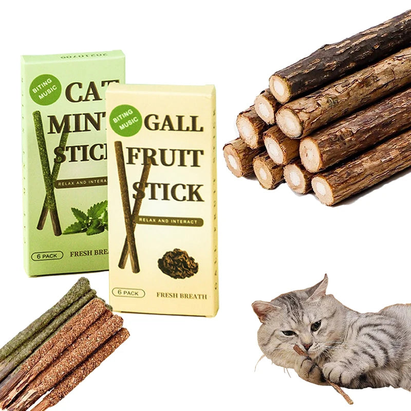 Cat Mint Toys Matatabi for Cats Natural Catnip Stick Catnap Lollipop Toy, Teeth Grinding, Clean, Pet Supplies, Pet Accessories