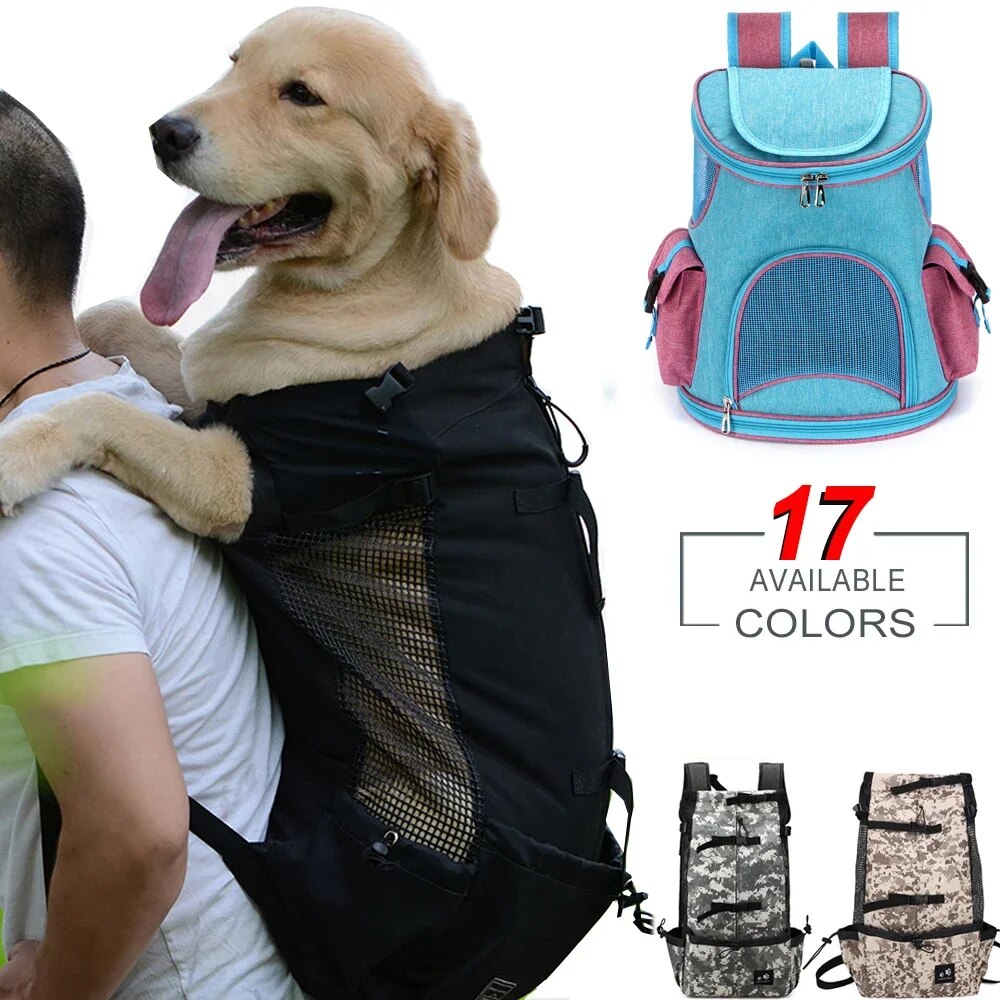 Breathable Dog Carrier Bag Portable Pet Outdoor Travel Backpack Reflective Carrier Bags for Cats French Bulldog Dog