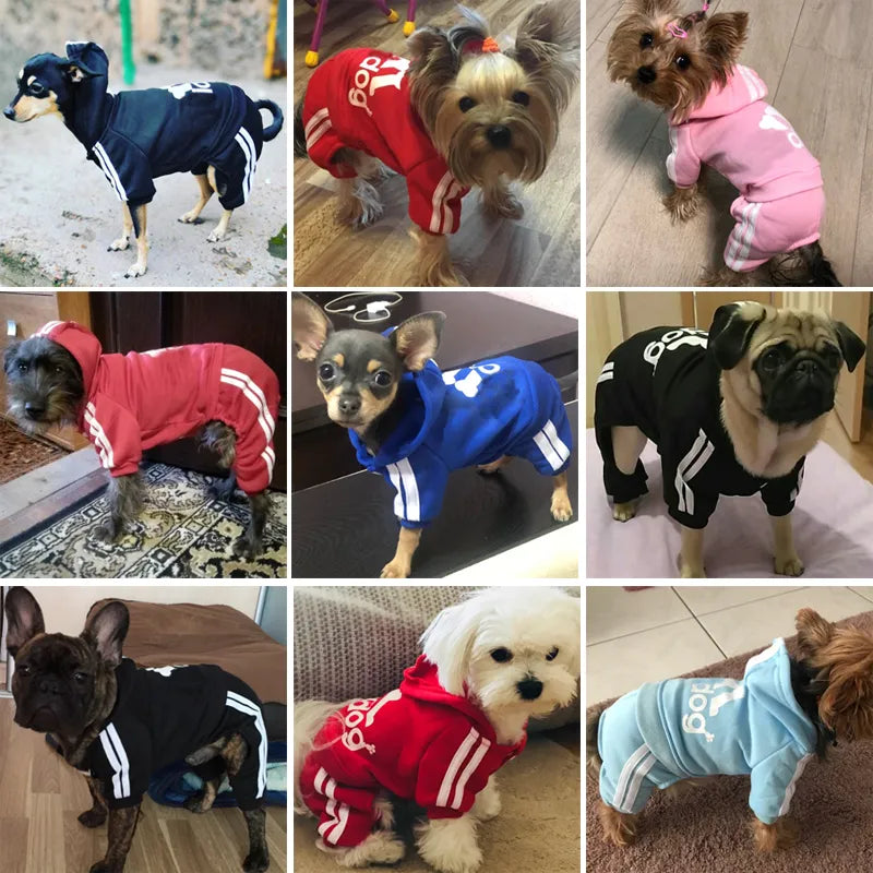 Clothes For Small Dogs Autumn Winter Warm Puppy Pet Cat Coat Jacket Sport Dog Jumpsuits Chihuahua French Bulldog Clothing Outfit Fashion Style