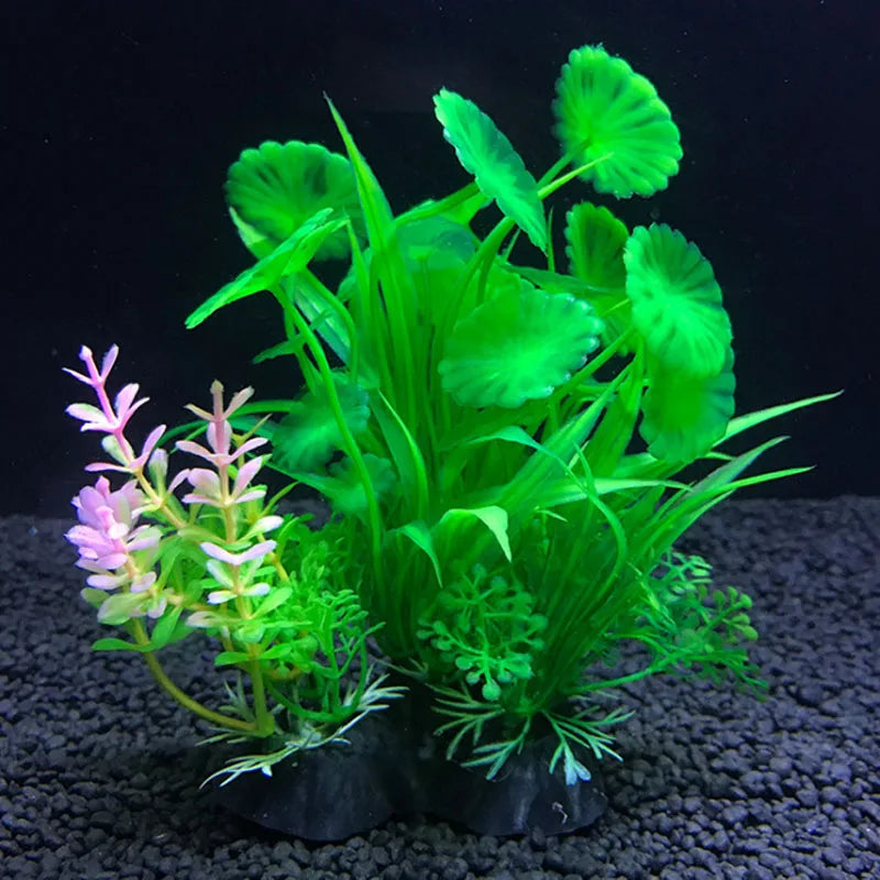 12 tipos de plantas artificiales de decoración para acuario, adorno de hierbas acuáticas, plantas acuáticas, peceras, accesorios de decoración de hierba de 14cm