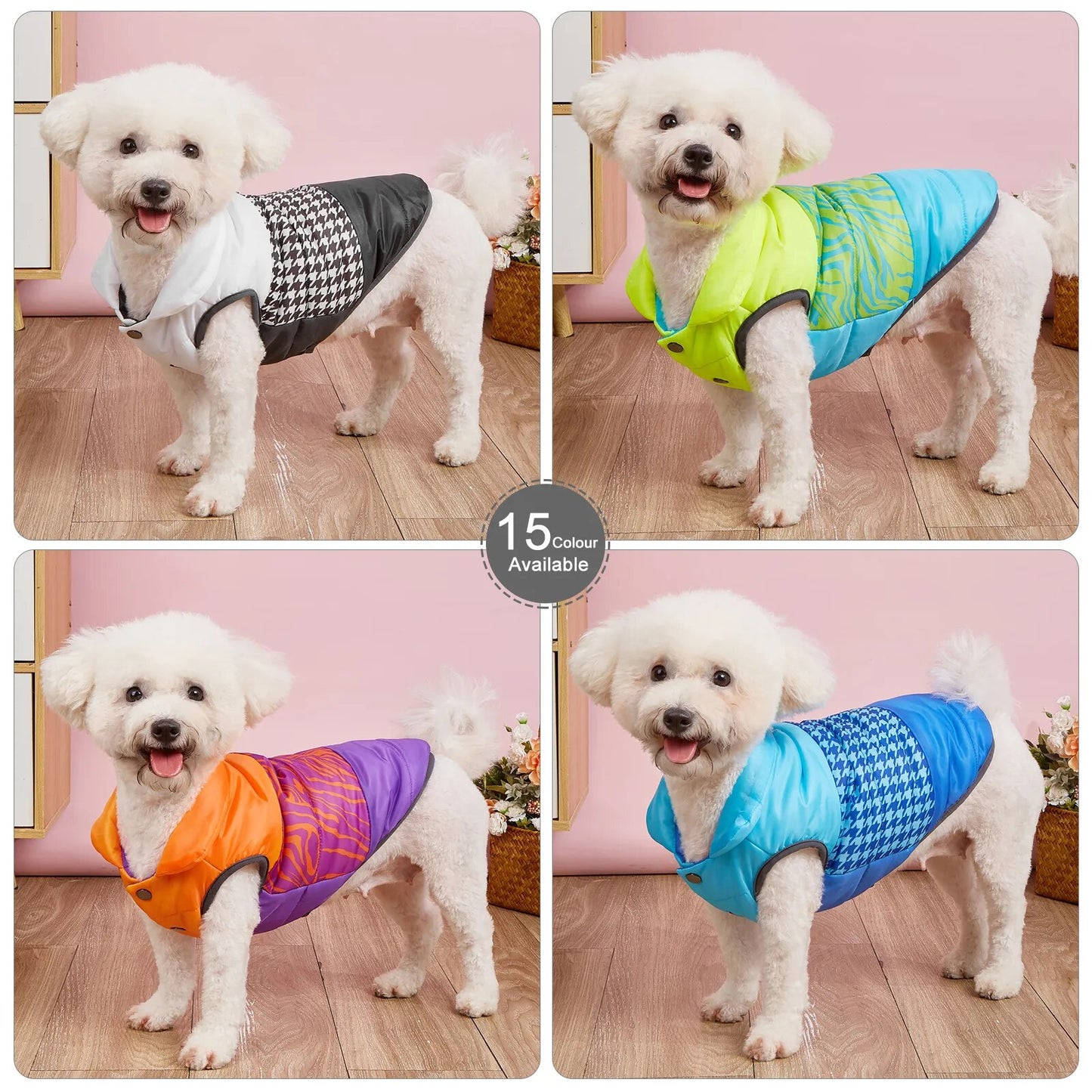 Abrigo de invierno para mascotas, ropa para perros, ropa de invierno, ropa cálida para perros pequeños, abrigo navideño para perros grandes, ropa de invierno, estilo de moda Chihuahua