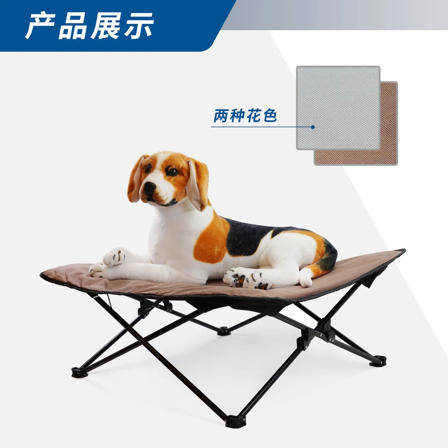 Lit pliant portatif pour chien, lit surélevé pour animaux de compagnie, pour intérieur et extérieur, voyage, Camping, chaise hamac pliable avec cadre en acier