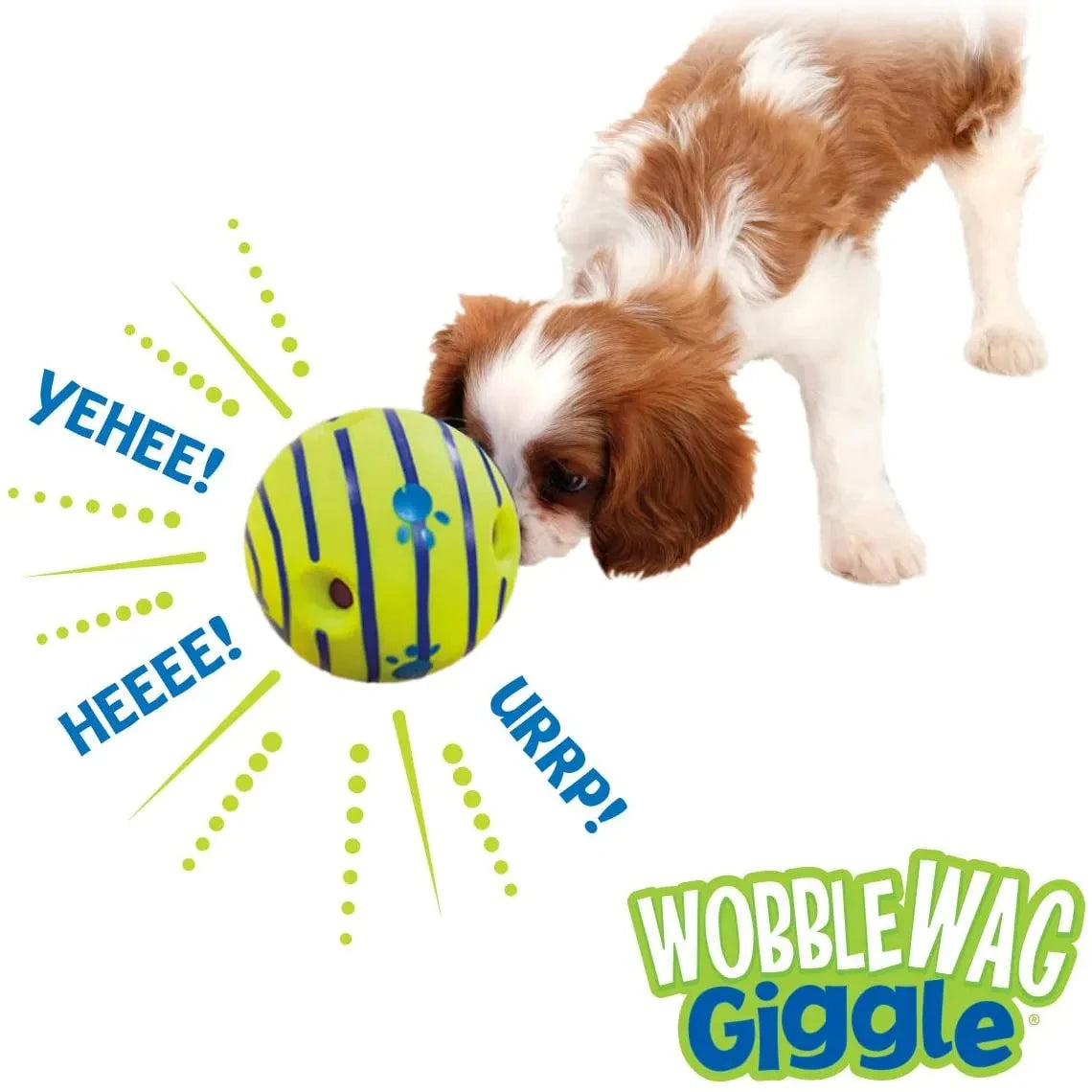 Wobble Wag Giggle Glow Ball Juguete interactivo para perros Sonidos divertidos de risa cuando se enrolla o se agita Las mascotas saben mejor como se ve en la televisión