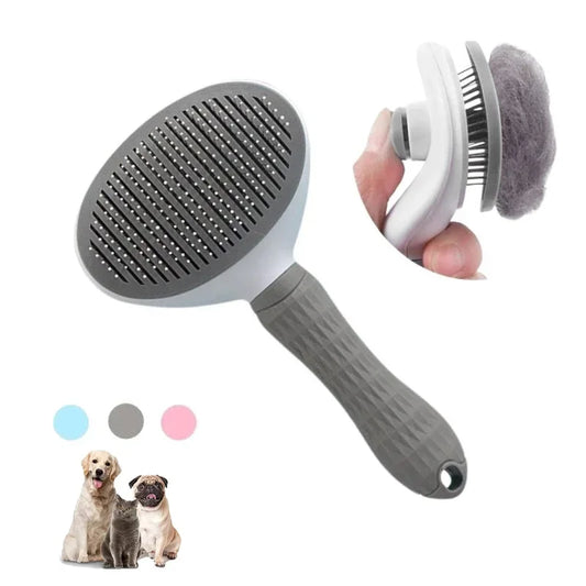 Cepillo de pelo para perros y gatos, cepillo para el cuidado y cuidado del gato, peine de acero inoxidable para pelo largo, limpieza de perros, accesorios para mascotas