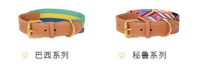 Nuevo collar de color mejorado de alta calidad para perros grandes, pastor alemán, paseo para perros, cadena P, mascota ajustable para perros medianos y grandes, accesorios