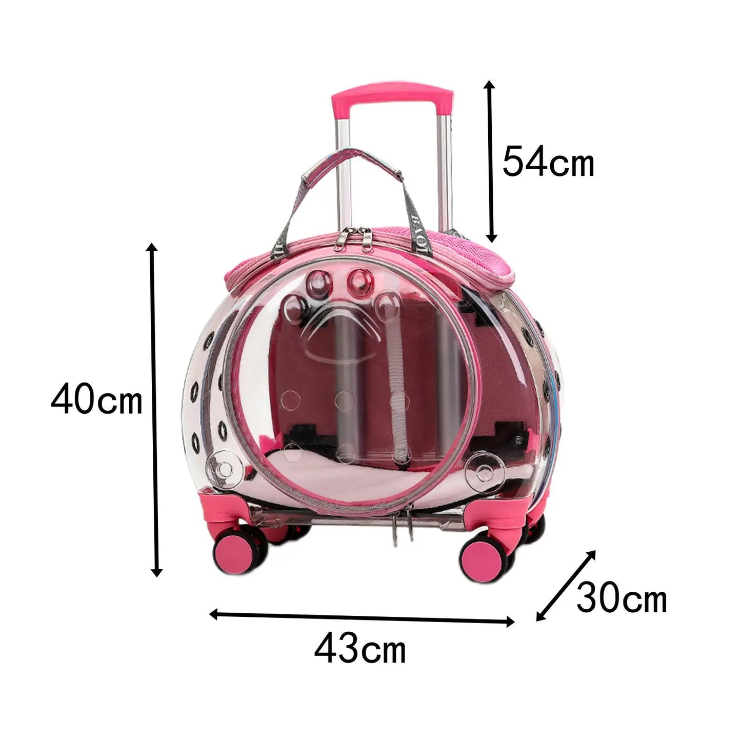 Mochila transportadora para mascotas, maleta con ruedas, mochila transportadora para perros pequeños, gatos y cachorros para