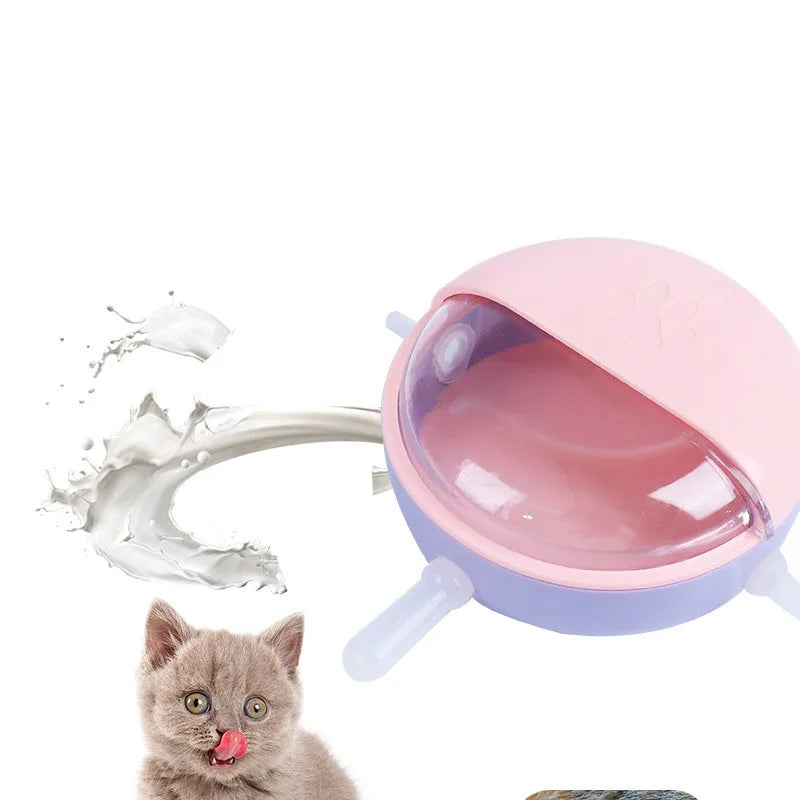 Ensemble d'alimentation à lait pour chiot et chaton, bol de 180ml, 5 tétines, Station de soins infirmiers en Silicone, distributeur de nourriture pour chats, nouveau-né, animal de compagnie