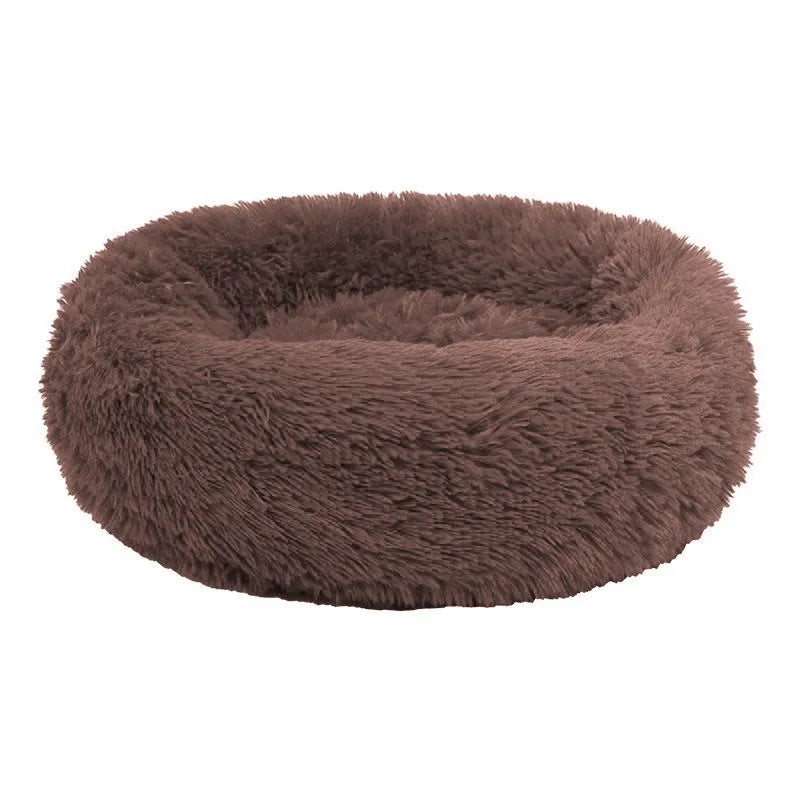 Coussin lavable Ultra doux pour chien et chat, canapé chaud d'hiver, confortable, beignet, câlin rond en peluche, chenil pour animal de compagnie, lit de noël