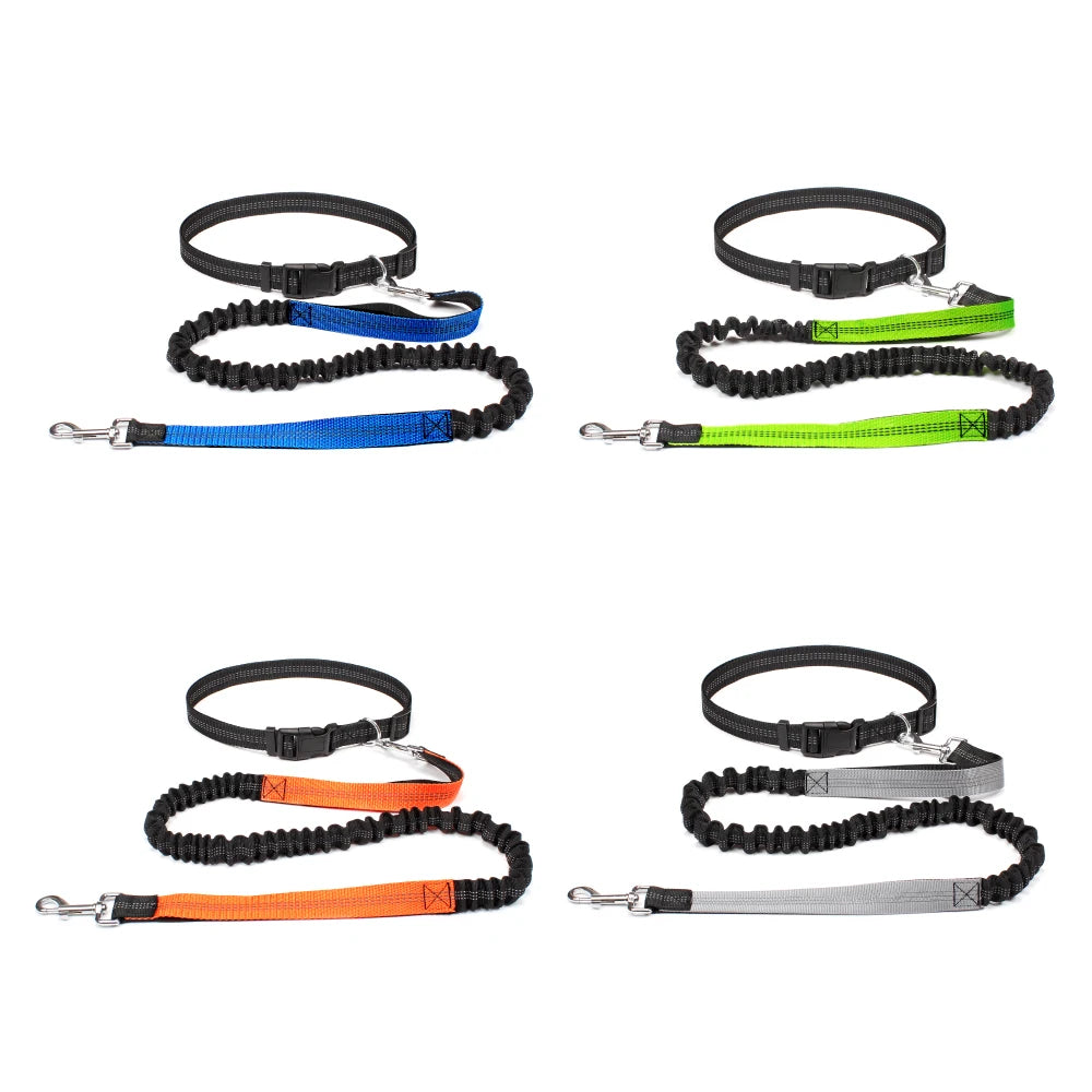 Laisse de chien mains libres pour animaux de compagnie, marche, course, Jogging, réglable, ceinture de taille, sangle de poitrine, corde de Traction, accessoires pour chiens