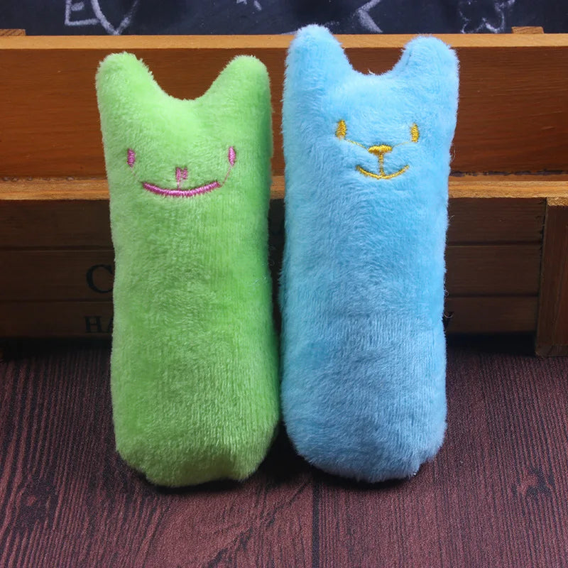 Jouets interactifs en forme d'herbe à chat, jouet amusant en peluche, meulage des dents, chaton, à mâcher, griffes, morsure du pouce, menthe, accessoires pour animaux de compagnie, 2024