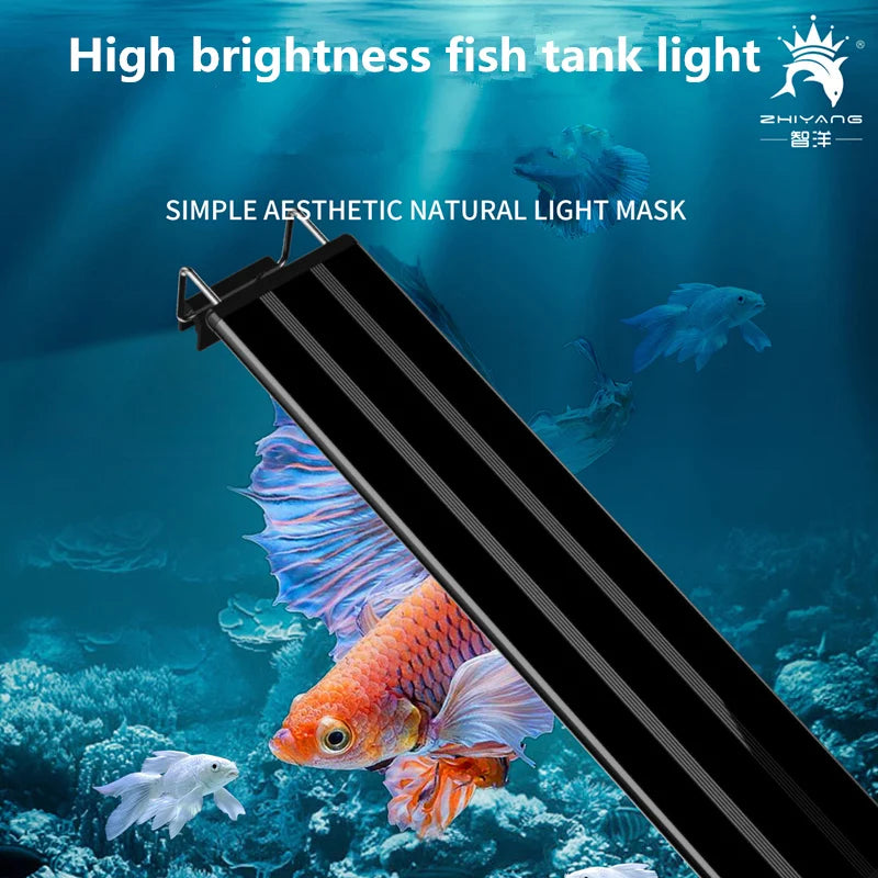 20cm—60CM Super Slim LEDs Aquarium Lighting Aquatic Plant Light Extensible Waterproof Clip on Lamp For Fish Tank 110v-240v