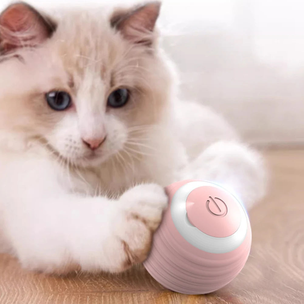 Electric Cat Ball Toys Smart Automatic Rolling Cat Toys for Cats Training Self Moving Kitten Exercise Toys Pet Accessories