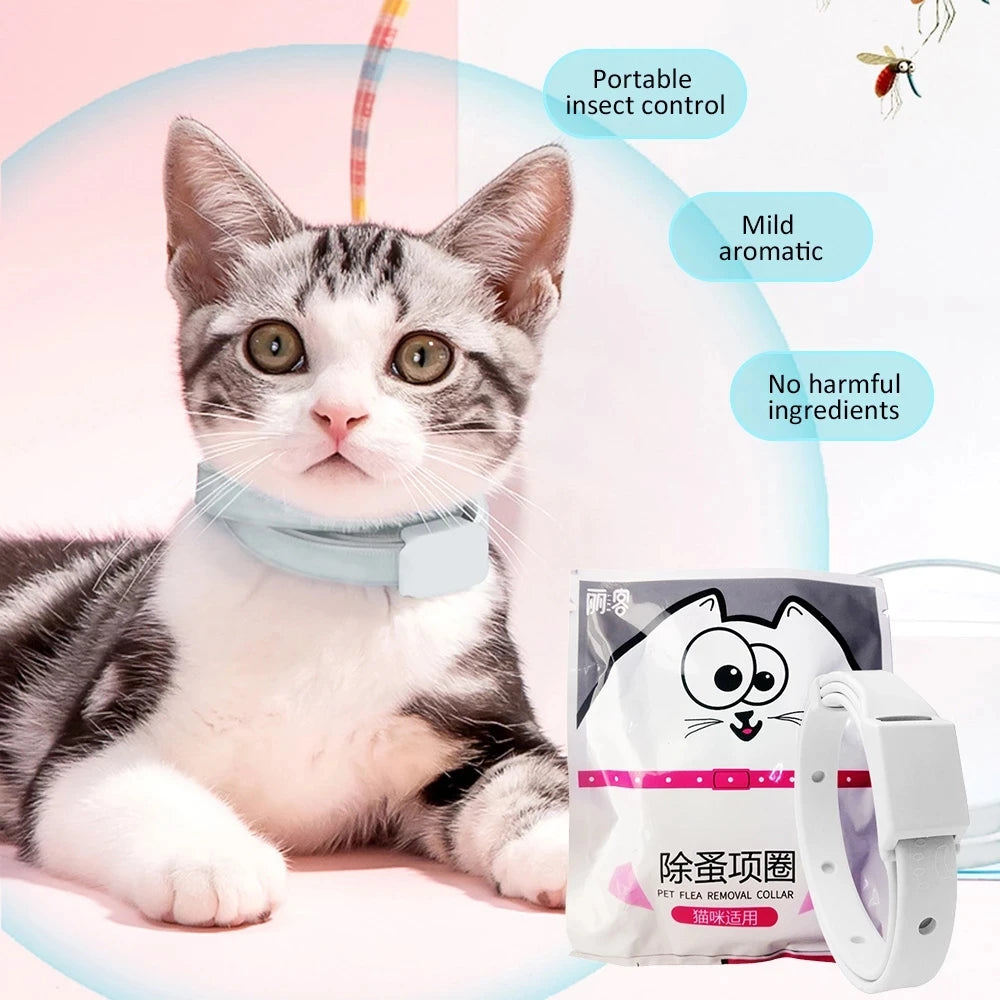 Collar antipulgas y garrapatas para gatos y perros pequeños, protección antiparasitaria de 8 meses, Collar ajustable para cachorros y gatitos, accesorios para mascotas