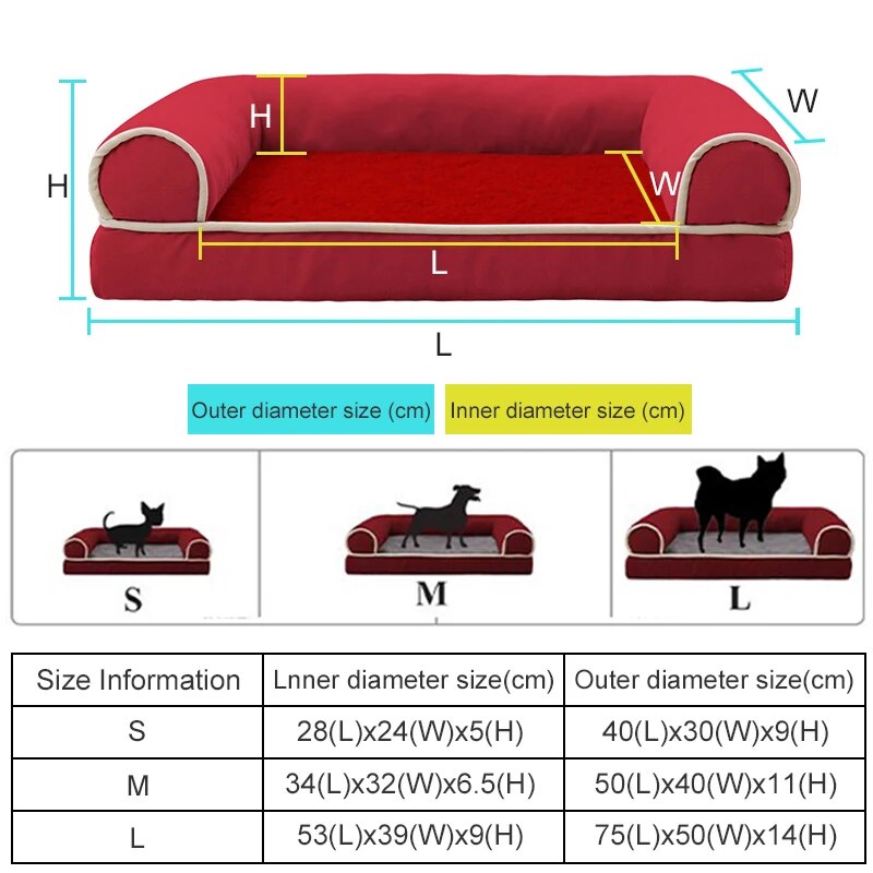 Nueva cama para perros, sofá para perros, sueño profundo, casa para perros pequeños, medianos y grandes, estera cuadrada gruesa y cálida para perros, perrera, producto para mascotas