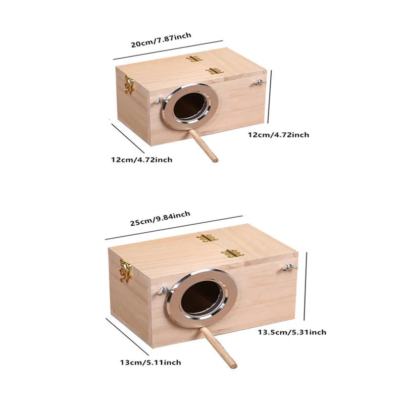 Nid d'oiseaux en bois, boîte d'élevage d'oiseaux, cages décoratives d'élevage de perroquets, accessoires pour animaux de compagnie, décoration de balcon de maison