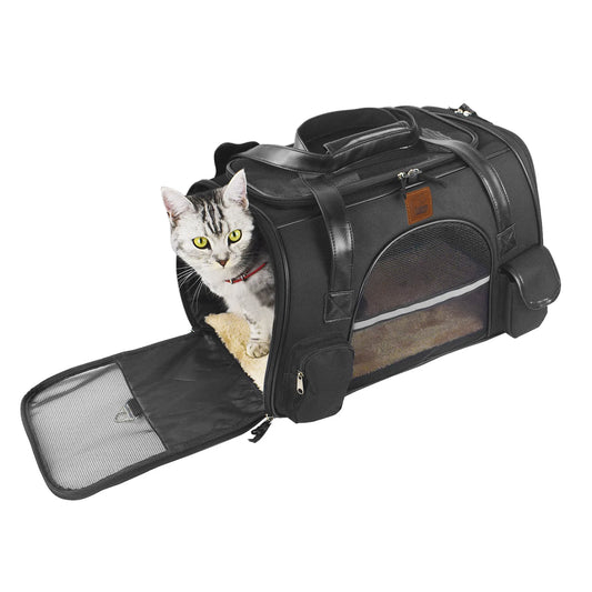 Dog Carrier Bag Soft Side Backpack Cat Pet Carriers Dog Travel Bags Airline Approved Transport For Small Dogs Cats Outgoing