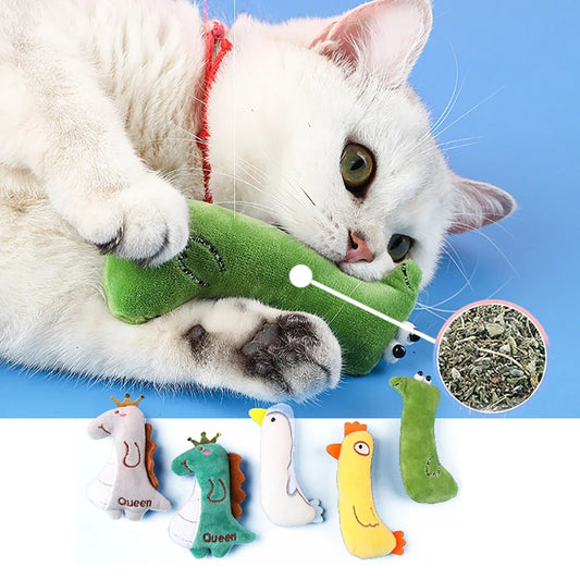 Hierba gatera para mascotas, suministros para gatos, juguetes bonitos para gatos, cachorros, gatitos, rechinar los dientes, almohada para el pulgar de felpa, proteger la boca, accesorios para mascotas