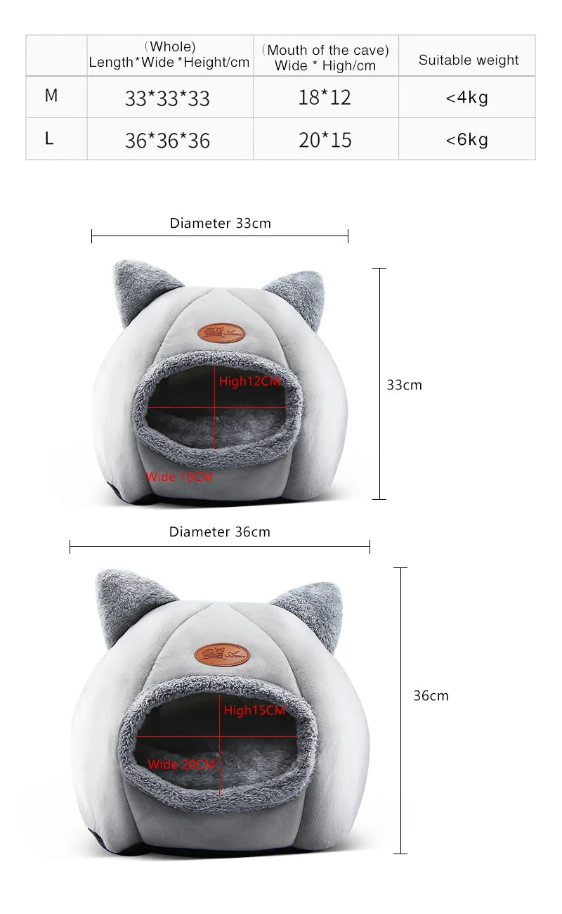 Super Soft Dog Round Cat Deep Sleep Comfort In Winter Warm Sleeping Tent Cozy Cave Mat Portable Indoor Cat Bed for Cats