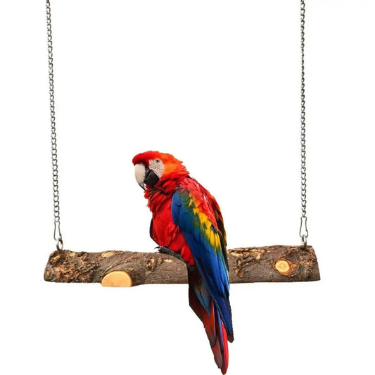 Balançoire à oiseaux en bois naturel, jouets suspendus pour perroquets, perruches d'intérieur et d'extérieur, tourtereaux, accessoires de Cage pour canaris