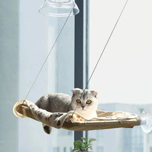 Hanging Cat Bed Pet Cat Hammock Aerial Cats Bed House Kitten Climbing Frame Sunny Window Seat Nest Bearing 20kg Pet