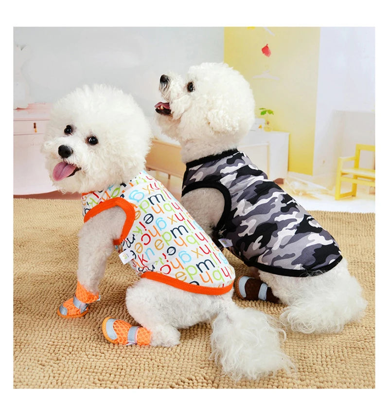 Ropa de verano para perros, chaleco para perros pequeños, camiseta suave y transpirable para mascotas, ropa para cachorros y gatos, jersey de estilo moderno