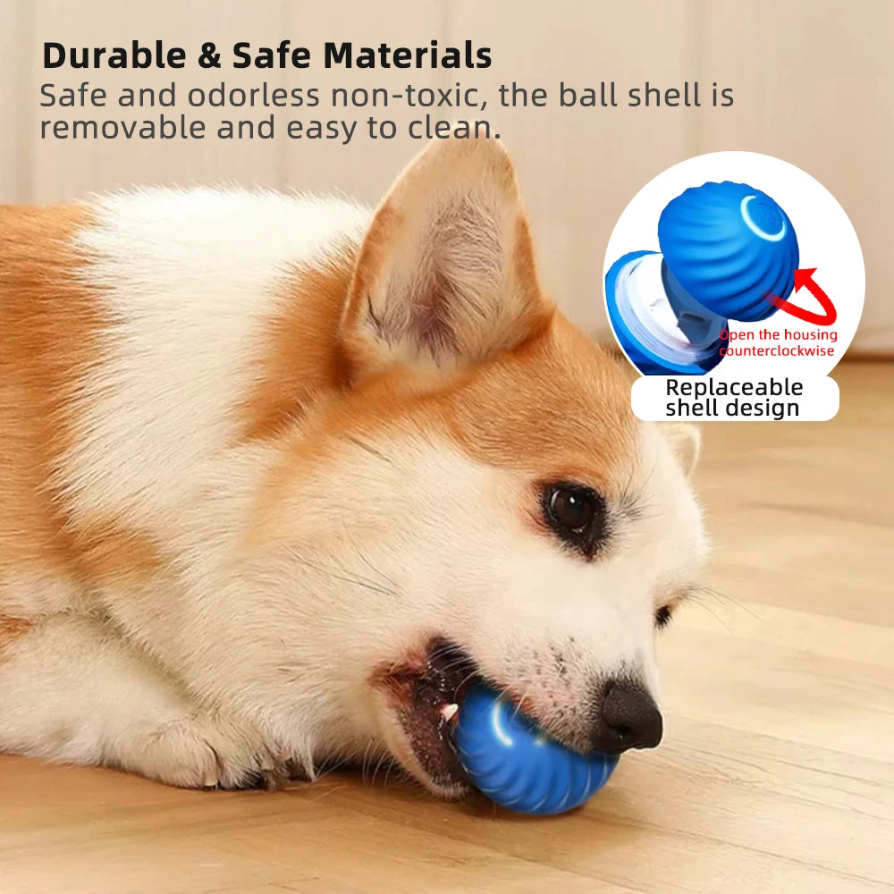 Balle intelligente pour chien, jouet électronique interactif pour animaux de compagnie, balle mobile, USB, rebond automatique, pour chiot, cadeau d'anniversaire, produit pour chat