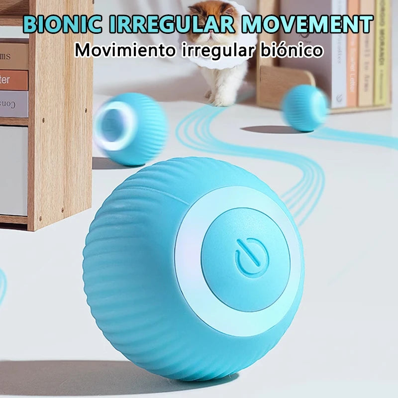 Boule Interactive intelligente pour chat, jouet électronique interactif pour chat, boule magique à roulement automatique d'intérieur, accessoires de jeu pour chat