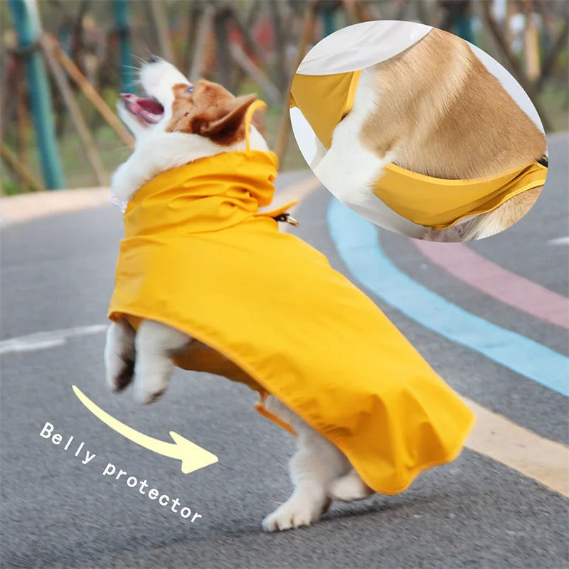 Temporada de lluvias, Chubasquero para perros y cachorros, ropa Impermeable para mascotas, ropa para perros, ropa Impermeable para mascotas, abrigos de lluvia Corgi Shiba Inu