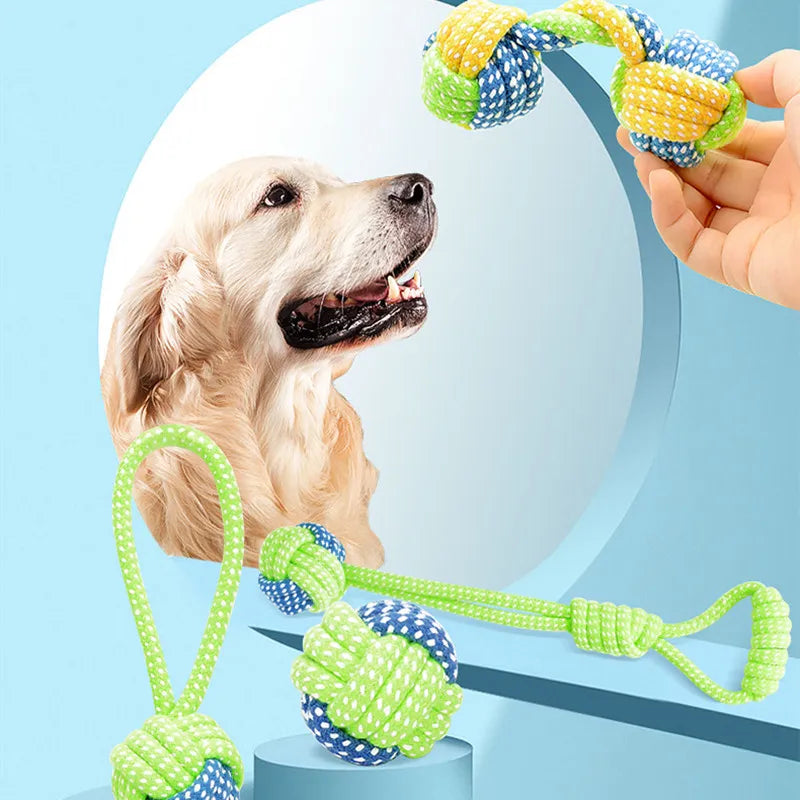 Juguetes para perros grandes y pequeños, juguete interactivo de cuerda de algodón, Mini pelota de juguete para perros, cepillo de dientes, juguete para masticar cachorros