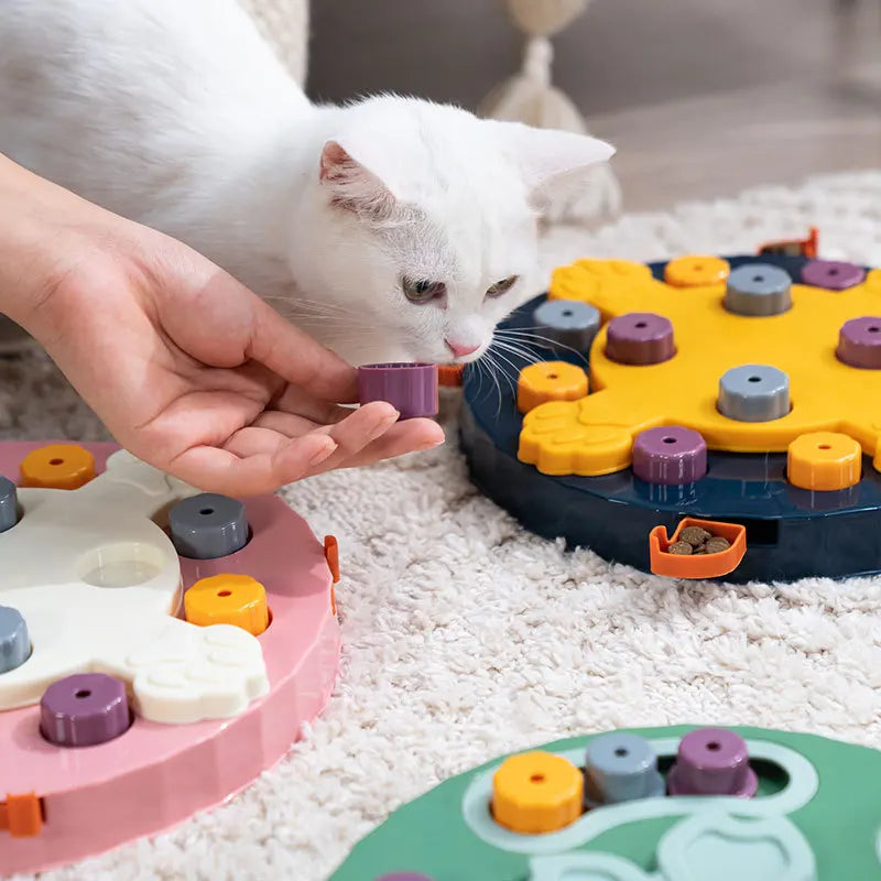 Jouets Puzzle pour chien, gamelle interactive pour ingestion lente, augmentation du qi du chiot, distributeur de nourriture, manger lentement, bol antidérapant, jeu d'entraînement pour animaux de compagnie, chat et chien