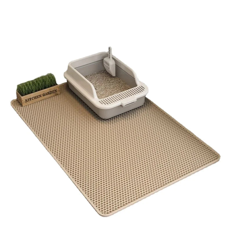 Grand tapis de litière EVA Double couche pour chat, imperméable et antidérapant, filtre de bassin de sable, lavable pour chaton et chien, accessoires pour animaux de compagnie faciles à nettoyer