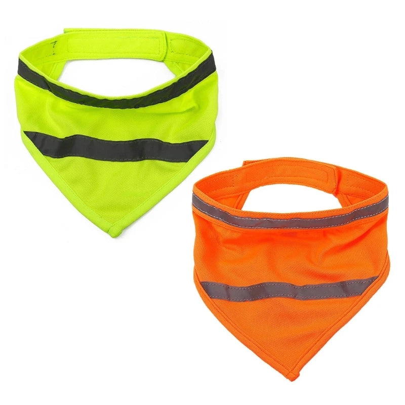 Bandanas para perros, babero reflectante, bufanda, cuello, accesorios para paseos nocturnos, camping