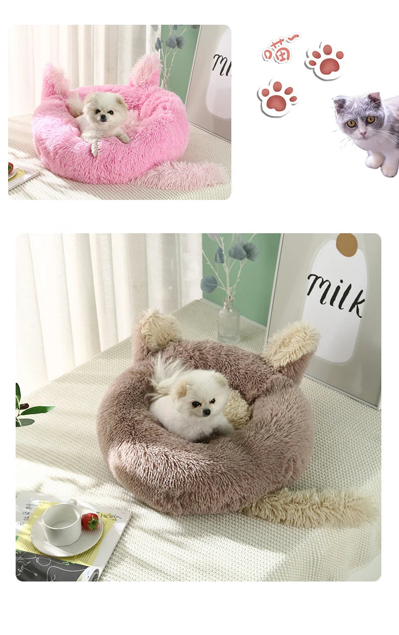 Super Soft Dog Bed Plush Cat Mat Dog Beds For Large Dogs Bed Labradors House Round Cushion Pet Product