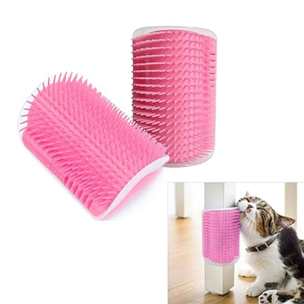 Brosse pour chat, peigne, jouet pour chat avec herbe à chat, brosse murale d'angle pour chat, grattoir, Massage, peigne d'auto-toilettage, brosse pour animaux de compagnie, épurateur d'angle pour chat