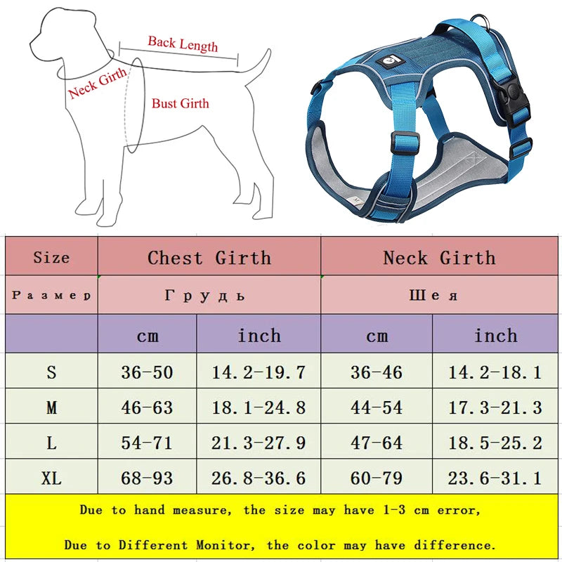 Harnais réglable réfléchissant pour chien, entraînement de sécurité, gilet de poitrine de marche, collier pour bouledogue français, accessoires pour animaux de compagnie