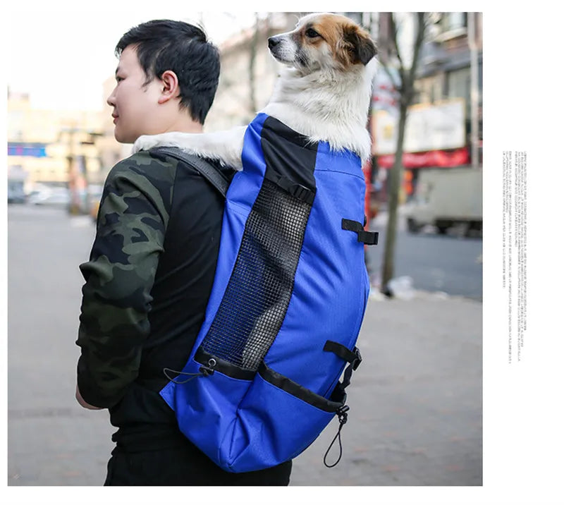 Breathable Dog Carrier Bag Portable Pet Outdoor Travel Backpack Reflective Carrier Bags for Cats French Bulldog Dog